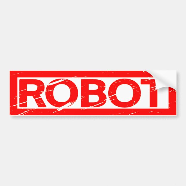 Robot-Briefmarke Autoaufkleber (Vorne)