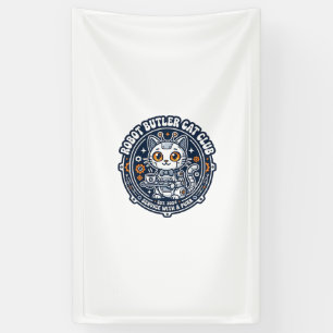 Robot Butler Katze Haustierliebhaber-Shirt Kunst - Banner