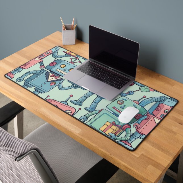 Robot Butler Service - 1950s Domestic Helpers Schreibtischunterlage (Büro 2)