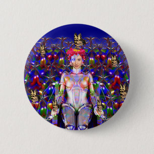 Robot Butterfly Button