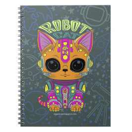 Robot Cat Notebook Notizblock