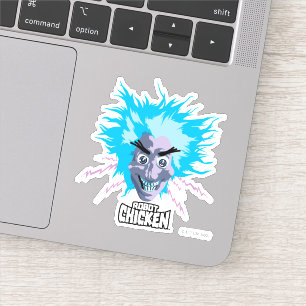 Robot Chicken Scientist Head Graphic Aufkleber