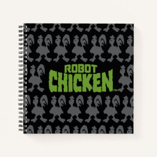 Robot Chicken Silhouette Pattern Notizbuch