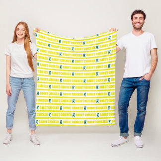 Robot Chicken Stripe Pattern Fleecedecke
