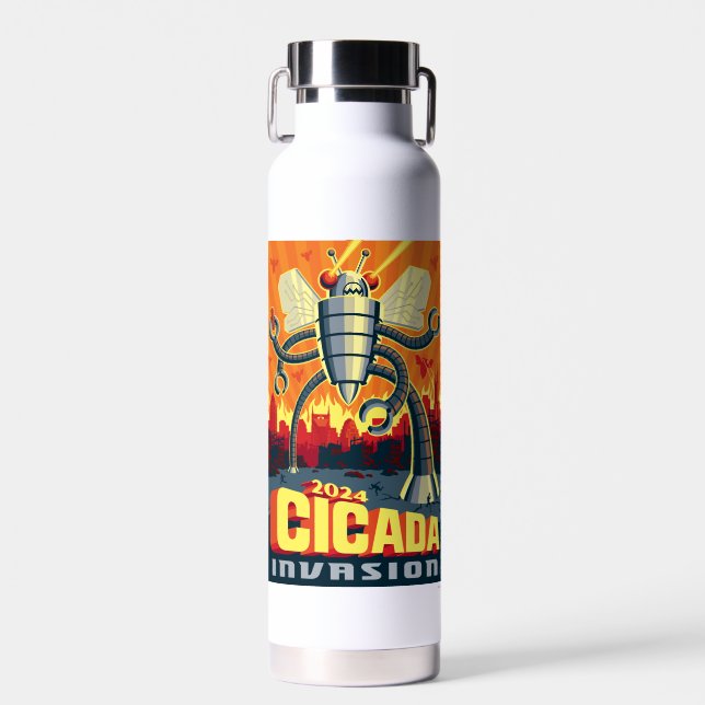 Robot Cicada Trinkflasche (Vorne)
