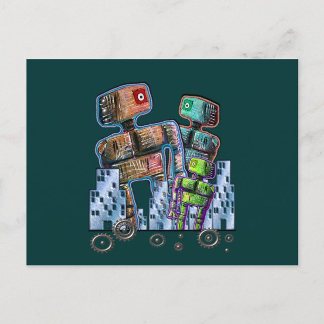 Robot City Postkarte (Vorderseite)