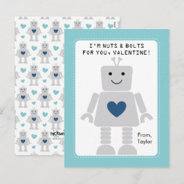 Robot Class Valentines Feiertagspostkarte