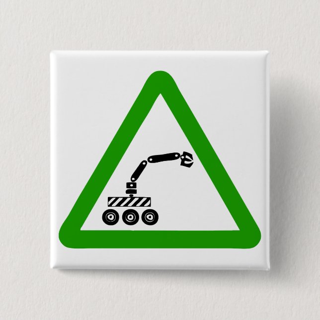 Robot Crossing Warning Sign Button (Vorderseite)