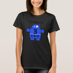 Robot Customizable Birthday T - Shirt