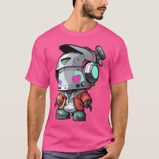 Robot de rap coloré dessin animé pour t-shirt et a