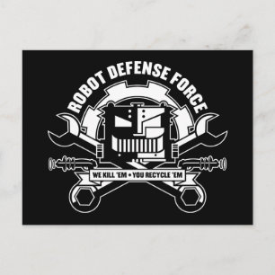 Robot Defense Force Postcard Postkarte