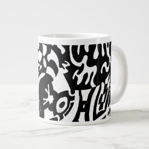 "Robot Dreams" Abstrakte Kunst im B&W Jumbo-Tasse
