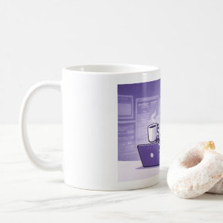 Robot Drinking Coffee, Classic Mug, 11 oz Kaffeetasse