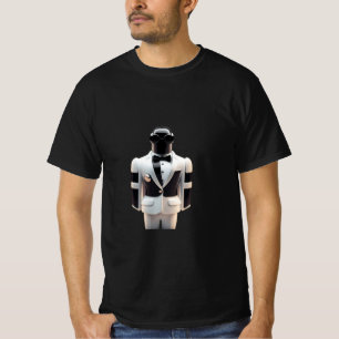 Robot en T-shirt tuxedo