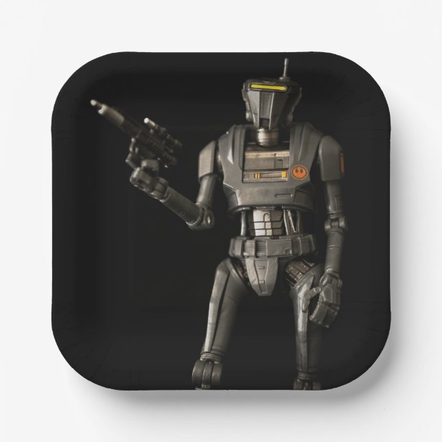 Robot für cool-Toy-Fotografie Pappteller (Vorderseite)
