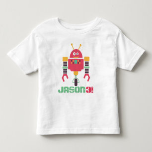 Robot Geburtstag Kleinkind T-shirt