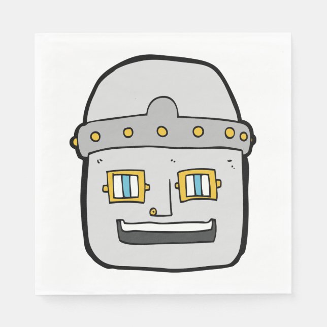 Robot Head Napkins Serviette (Vorderseite)