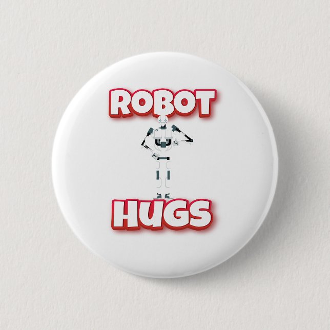 Robot Hugs Button (Vorderseite)
