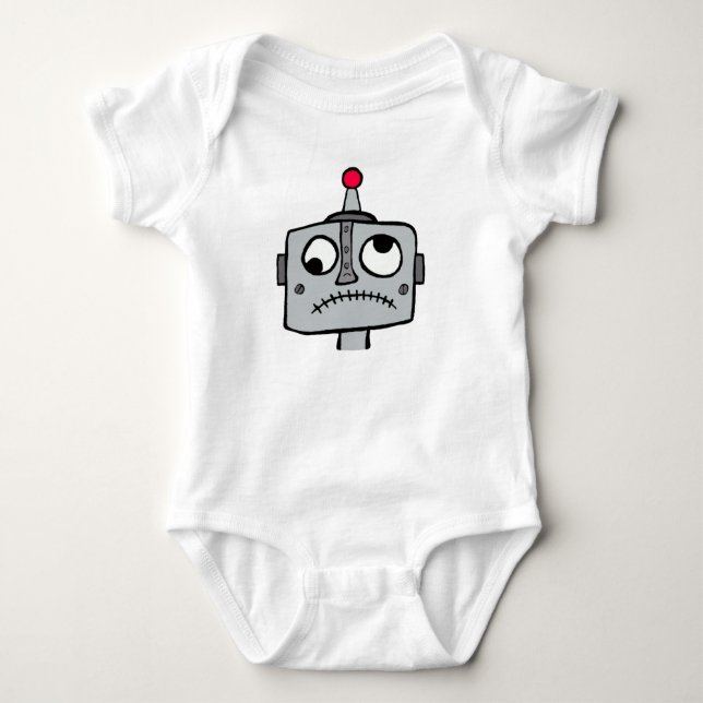 Robot Jeanie Baby One-sie Baby Bodysuit Baby Strampler (Vorderseite)