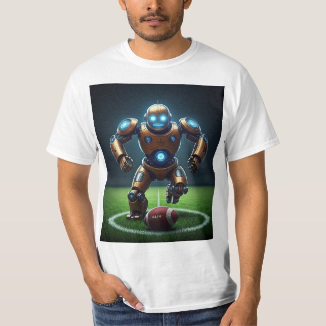 Robot jouer football graphique Tshirt (Devant)