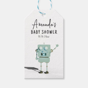 Robot-Jungen-Baby-Party Geschenkanhänger