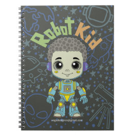 Robot kid Spiral Notebook Notizblock