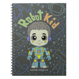 Robot kid Spiral Notebook Notizblock
