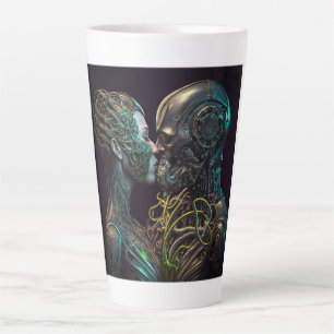 Robot Liebe Latte Tasse