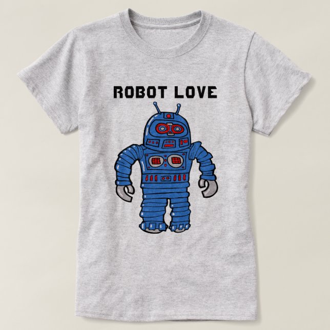 Robot-Liebe T-Shirt (Design vorne)