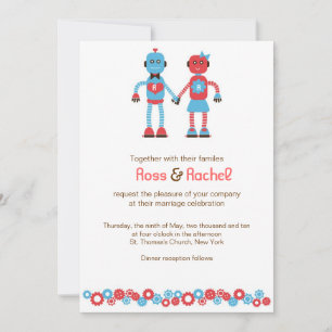 Robot Liebe Wedding v.2 Einladung