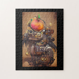 Robot Mango Kopf Steampunk digitale Kunst
