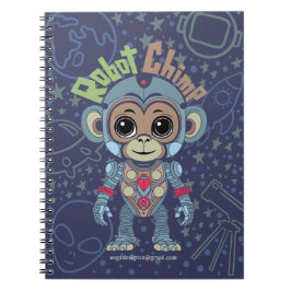 Robot Monkey Spiral Notebook Notizblock