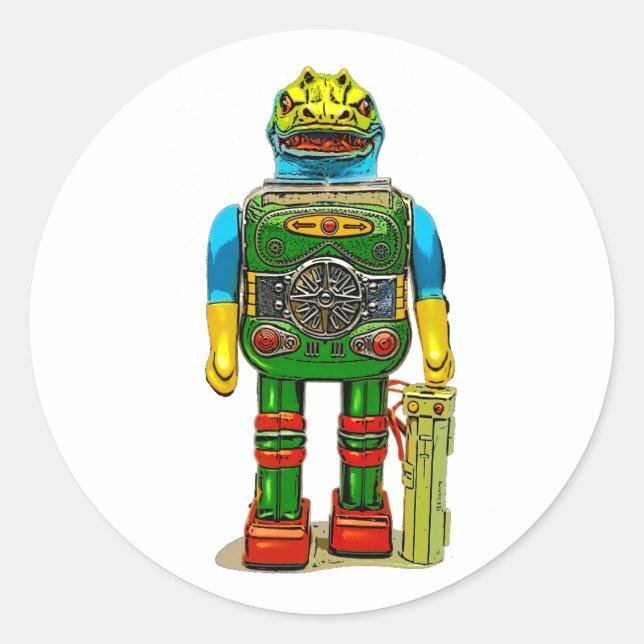 ROBOT MONSTER T - SHIRT RUNDER AUFKLEBER (Vorderseite)