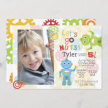 Robot Photo Invitations Anniversaire Robot Party