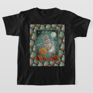ROBOT PICKING PUMPKINS , HALLOWEEN MECHANISCHEN MA T-Shirt