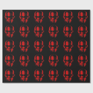 Robot Polizist Helmet Geschenkpapier
