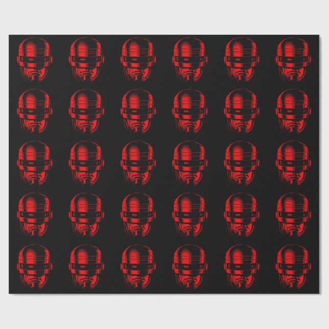Robot Polizist Helmet Geschenkpapier (Flach)