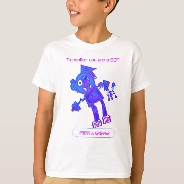 Robot Press & Gripper T - Shirt (Vorderseite)
