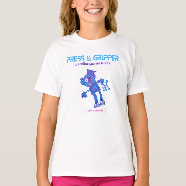 Robot Press & Gripper T - Shirt (Vorderseite)