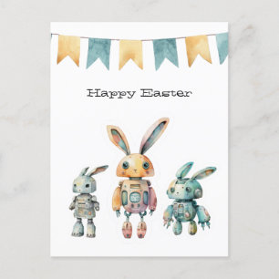 Robot Rabbits Oaster Postkarte
