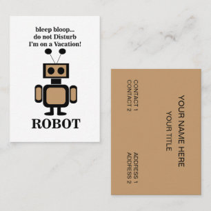 Robot Robotics Funny Visitenkarte