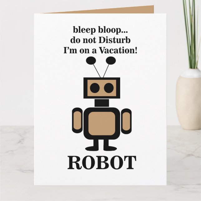 Robot Robotics Technology Funny Karte (Vorderseite)