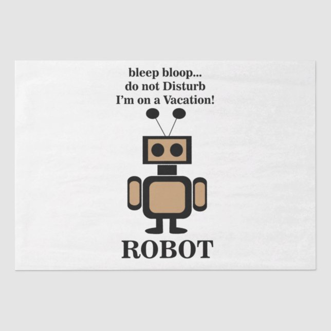 Robot Robotics Technology Funny Seidenpapier (Vorderseite)