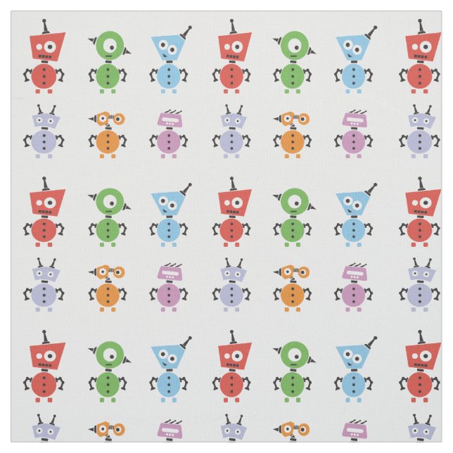 Robot Robots Monster Fabric Stoff (Muster)