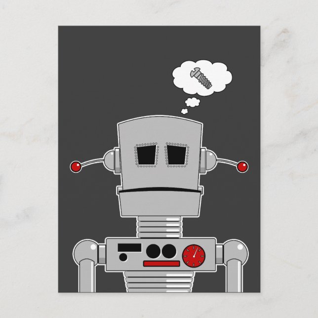 Robot Screening Postcard Postkarte (Vorderseite)