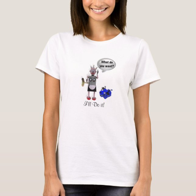 Robot Service individuell anpassbar T-Shirt (Vorderseite)