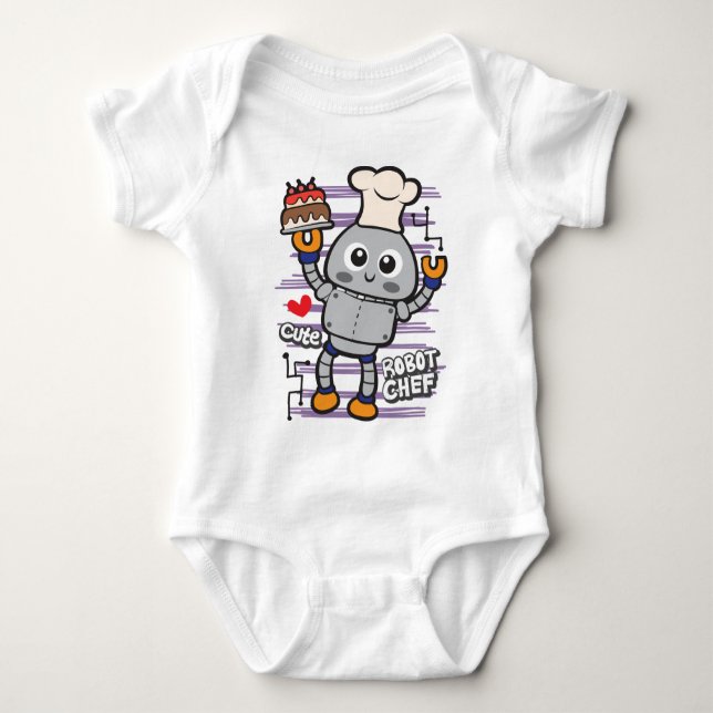 Robot shef baby strampler (Vorderseite)