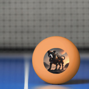 Robot Staffordshire Bull Terrier, Ping Pong Ball Tischtennisball