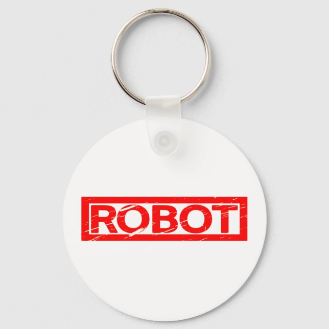 Robot Stamp Schlüsselanhänger (Vorderseite)