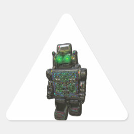 ROBOT-STICKER RETRO DREIECKIGER AUFKLEBER